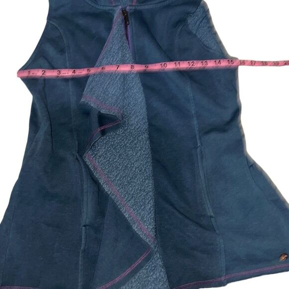 Matilda Jane MJ My Compass Navy Hooded Blue Ruffled Sweatshirt Vest Size 14 - Picture 6 of 7